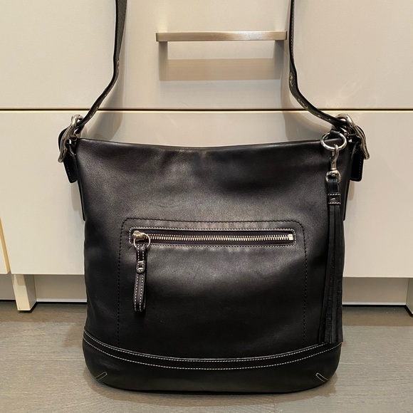 AUTHENTIC VINTAGE Coach Soho Slim Y2K Black Leather Shoulder/Crossbody Bag - Picture 2 of 9